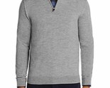 The Men&#39;s Store Designer Quarter-Zip Merino Wool Sweater in Med Grey-2XL - $44.99