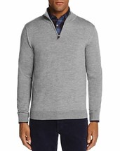 The Men&#39;s Store Designer Quarter-Zip Merino Wool Sweater in Med Grey-2XL - £35.85 GBP
