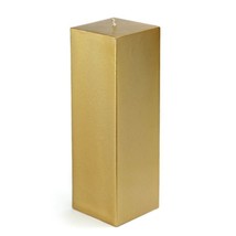 CPZ-163-12-0 3 x 9 in. Square Pillar Candle, Metallic Bronze Gold - 12 Piece - £136.59 GBP