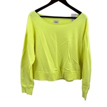 Jenni Cotton French Terry Sleep Top Bright Green Honeydew Size Med New - $17.35