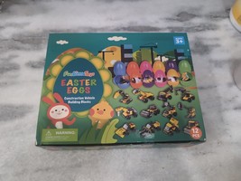 Easter Eggs Mini Building Blocks Construction Vehicles, Kids Easter Activity - £11.62 GBP