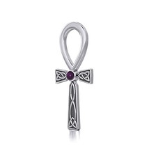 Jewelry Trends Celtic Knot Ankh Life Cross Sterling Silver Pendant - £82.31 GBP