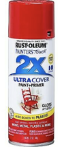 Rust-Oleum Painter&#39;s Touch 2X Premium Ultra Gloss Spray Paint, Apple Red,12 Oz - £9.39 GBP