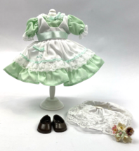 Vintage Vogue Ginny Doll Dress Embroidered August Slip Shoes Flowers Outfit Lot - £21.92 GBP