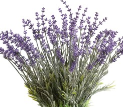 Four-Pack Of Flojery Artificial Lavender Flowers And Silk Flocked Fake Lavender - £27.32 GBP