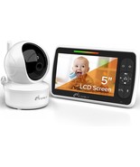 Baby Monitor – 5” Large Display Video Baby Monitor with Remote Pan-Tilt-... - £71.43 GBP