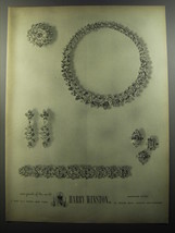 1956 Harry Winston Jewelry Ad - Rare jewels of the world - $18.49
