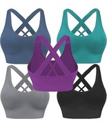 xl Evercute Sports Bra for Women Padded Medium Support Criss Cross - $54.93 CAD