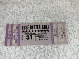 Blue Oyster Cult 1976 Concert Ticket Jackson Mississippi Coliseum Buck Dharma P - £7.46 GBP