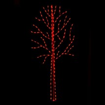 NEW Halloween Spooky Tree Orange Outdoor LED Lighted Decoration Steel Wireframe - £314.54 GBP