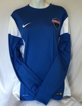 Nike Dri Fit Long Sleeve Shirt Blue Tennessee Soccer Club mens Large - $24.33