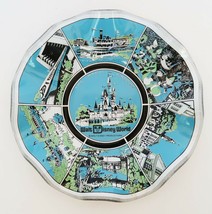 Vintage 70’s Walt Disney World Magic Kingdom 7” Ruffled Glass Plate - £19.65 GBP