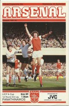 ARSENAL – PANATHINAIKOS 1981-1982 UEFA CUP MATCH PROGRAM – FOOTBALL - SO... - $7.99