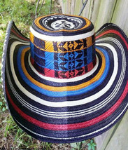 Colombian Hat Fino Sombrero Vueltiao 21 Vueltas Laps Flag Colors All Sizes - £84.34 GBP