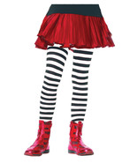 Leg Avenue Children&#39;s Striped Tights, Large, Black/White - $77.82