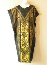 KD473 Yellow Floral Batwing Hippie Caftan Dolman Women Abaya Maxi Dress ... - $29.90