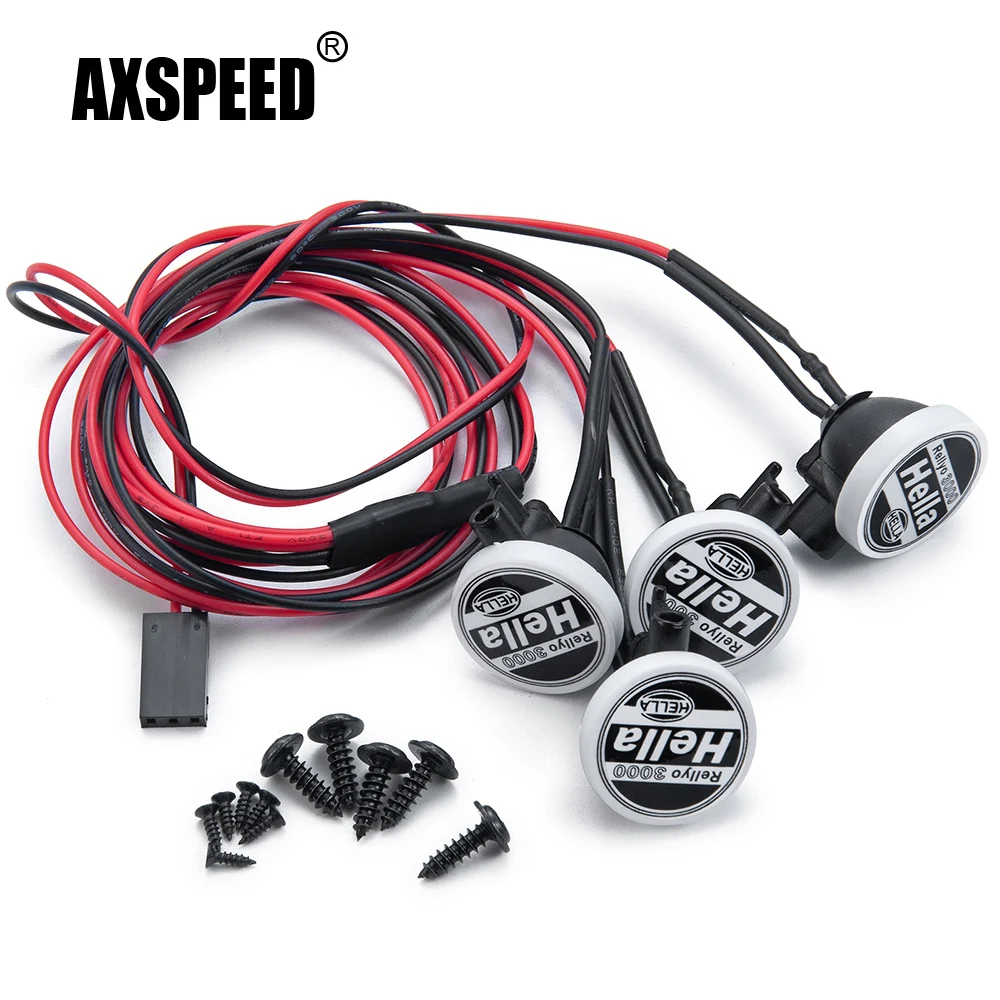 AXSPEED 2/4Pcs LED Light with Round Plastic Cover for TRX-4 Axial SCX10 Tamiya - £7.53 GBP+