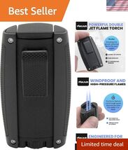 Turismo Double Jet Flame Butane Torch Lighter, Silver | Wind Resistant, ... - $171.05