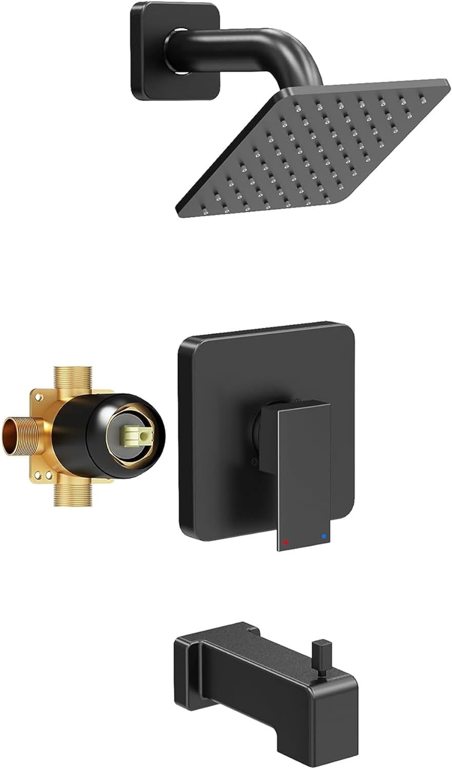 Esnbia Shower Faucet Set, Shower Head And Handle Set With 6-Inch, Matte ... - $102.99