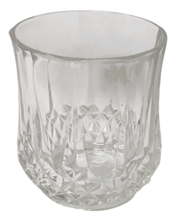 Vintage Heavy Diamond Point Clear Whiskey Glass Drinking Tumbler - 3.5" image 5