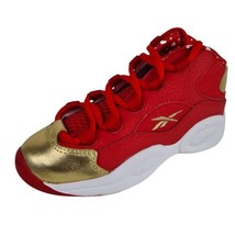 Reebok Question Mid Iverson V72703 Basketball KIDS Sneakers Leather Red Size 11 - £49.98 GBP