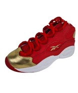 Reebok Question Mid Iverson V72703 Basketball KIDS Sneakers Leather Red ... - £50.70 GBP