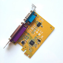 2 in 1 PCIe Expansion Card with 1x DB25 Parallel Port &amp; 1x RS232 Serial Port - £23.70 GBP