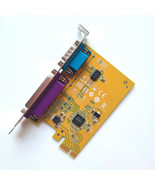 2 in 1 PCIe Expansion Card with 1x DB25 Parallel Port &amp; 1x RS232 Serial ... - $29.69