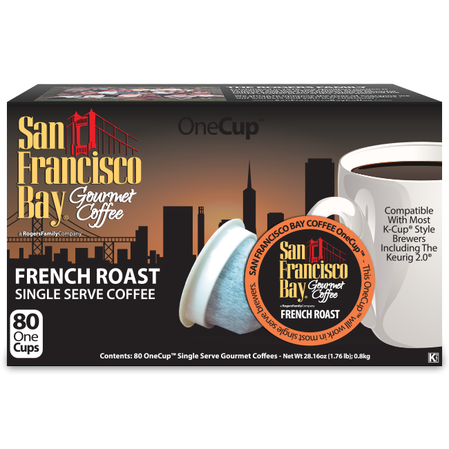 Primary image for San Francisco Bay OneCup French Roast Coffee 80 to 320 Keurig K cups Pick Size 