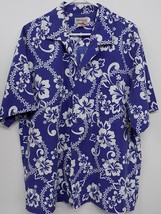 Men&#39;s Hawaiian Shirt Short Sleeved Evergreen Island Tropical Button Down Sz Xl - £11.86 GBP