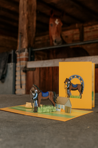 Horse and rider pop-up greeting card 15cm x 20cm UK sales only - $10.00