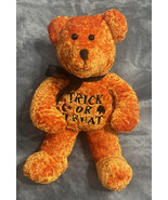 Dan Dee Plush Teddy Bear Trick or Treat Orange Black Cuddly Soft Snuggle... - £9.45 GBP