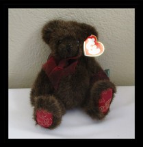 Ty Attic Treasures Martina the Brown Bear &quot;Roses Are Red&quot; Fully Jointed ... - $207.11 MXN