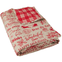 Holiday ~ Full/Queen ~ 88&quot; x 92&quot; ~ Polyester ~ Reversible ~ SENTIMENTS Q... - £47.77 GBP