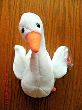 Ty Beanie Baby Gracie w/ tags mint plush stuffed animal white swan gen 4 German - £6.29 GBP