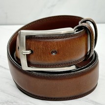 Torino Brown Aniline Kipskin Shoulders Belt Size 36 Mens Made in USA - $39.59