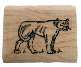 Stampin Up Rubber Stamp Mountain Lion Cougar Wildlife Wilderness Nature Animal - £4.50 GBP