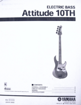 Yamaha Attitude 10TH Bass Guitar Service Manual and Parts List Booklet. - $11.87
