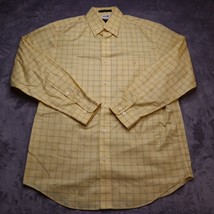 Orvis Signature Adult M Yellow Check Long Sleeve Button Up Business Casu... - $18.69