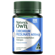 Nature&#39;s Own Chromium Picolinate 400mcg - 200 Tablets - £68.25 GBP