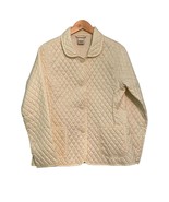 Great Northwest Quilted Jacket Vintage Womens Large Cream Buttons Pocket... - $315.21 MXN
