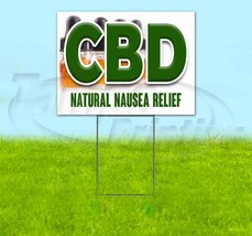 Cbd Natural Nausea Relief 18x24 Yard Sign Corrugated Plastic Bandit Lawn Usa - £22.57 GBP+