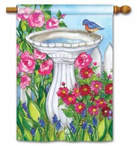 BreezeArt Studio M Backyard Birdbath Decorative Spring Summer Floral Sta... - $535.96 MXN