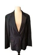 Talbots Blazer Women&#39;s 16 Black Lined 1 Button Jacket Career,Business - $64.18