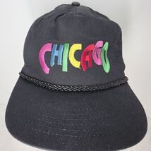 Vintage Black Chicago One Cool City Hat Rainbow Snapback Black Rope Cap - $11.87 Vintage Black Chicago One Cool City Hat Rainbow Snapback Black Rope Cap - $11.87