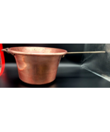 Dovetailed Copper Stock Pot Brass Handles Tapered with Rolled edge ITALY - $1,688.37 MXN