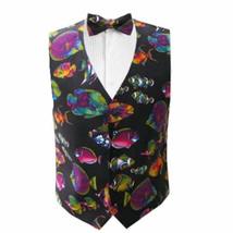 David&#39;s Formal Wear Tropical Angel Fish Tuxedo Vest and Bow Tie Size XXL... - $147.00