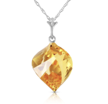 11.75 Carat Natural Citrine Necklace Real 14K Solid Gold All Sizes - £288.84 GBP+
