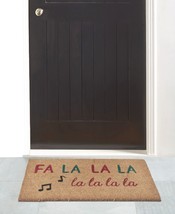 VCNY Home Fa La La Printed Outdoor Doormat For Home Size 18 X 30 Color Natural - £47.71 GBP