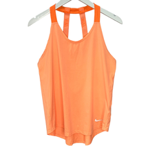 Nike Womens Breathe Training Tank Top Orange Size M Logo Strappy  - $24.70